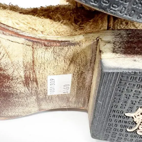 Old Gringo Suede Distressed Western Cowboy Boots Tan Size 7.5 B - Picture 13 of 15